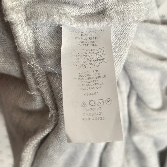 Ann Taylor LOFT Soft Knit Cross Back Sweater L Gray Lounge Cozy - Picture 3 of 5